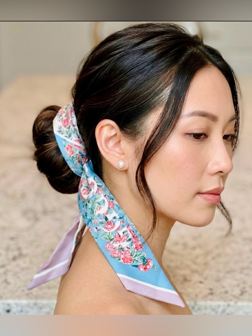 New Summer Floral Extra Long Ribbon Scarf 🌸